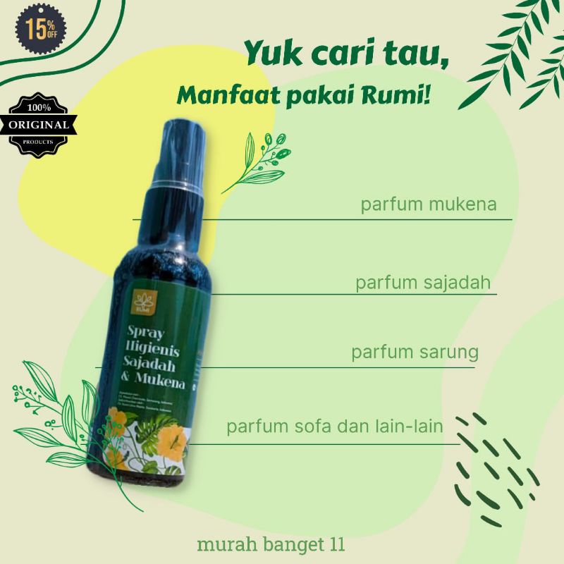 RUMI SPRAY HIGIENIS SAJADAH DAN MUKENA AROMA MEKKAH 50 ML