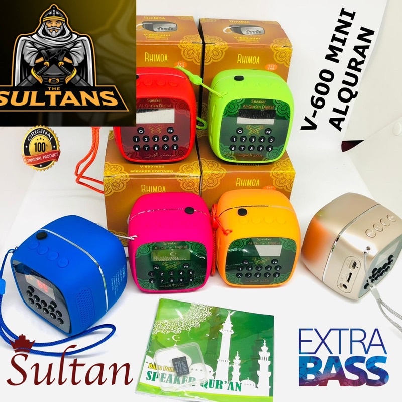 PROMO SPEAKER MUROTTAL ALQURAN 30JUZ V600 MINI MEMORY 16GB RHIMOA ASLI