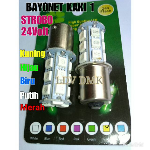 LED BEMPER KAKI 1 STROBO 24VOLT BUS /TRUK