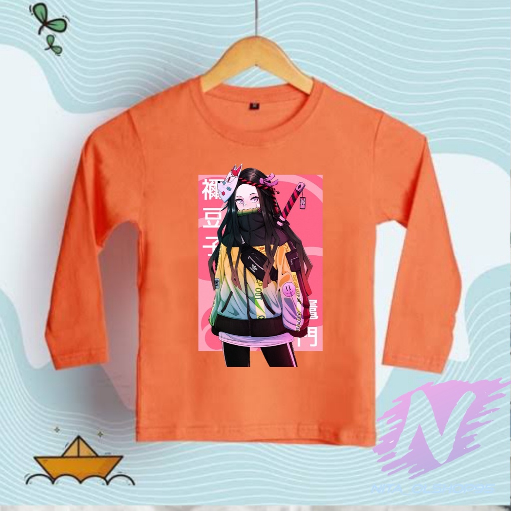 NEZUKO KAMADO BAJU KAOS ANAK LENGAN PANJANG NEZUKO TERBARU