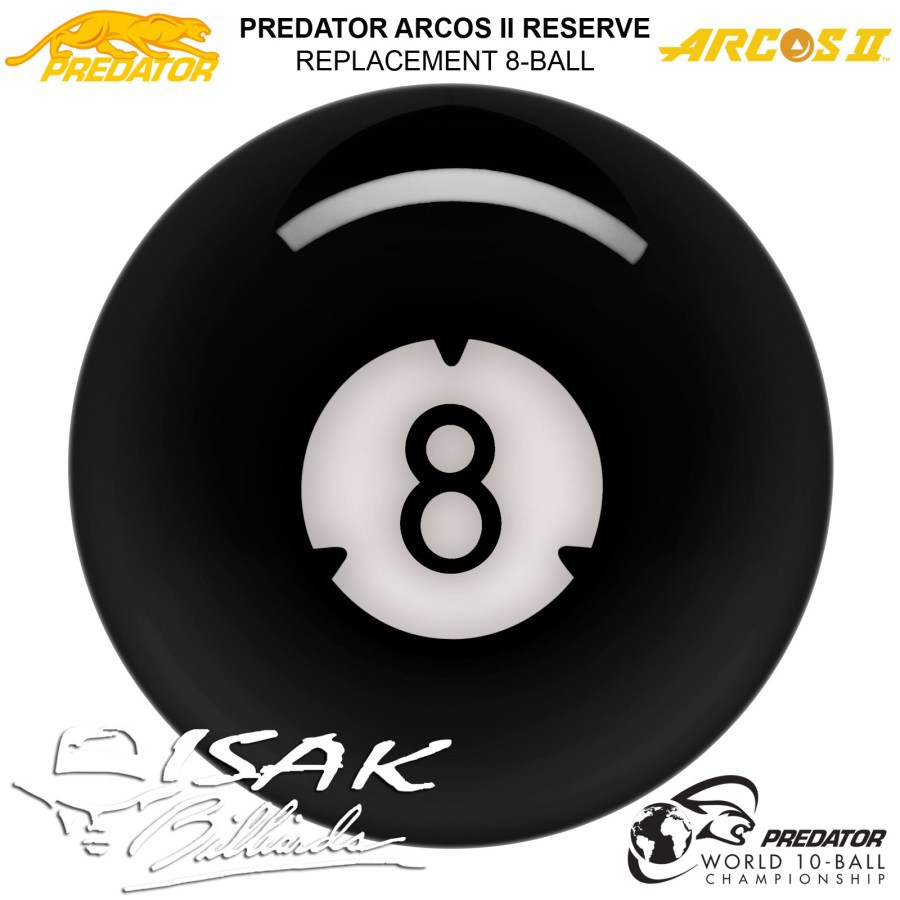 Predator Arcos II 8-Ball | Replacement Bola Eceran Billiard Pool Balls