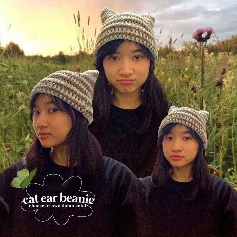 Cat Crochet Beanie