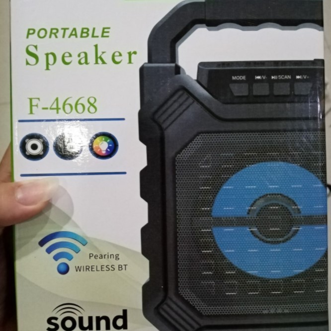 Speaker Fleco F-4668 Bluetooth Free Microphone MP3 FM USB