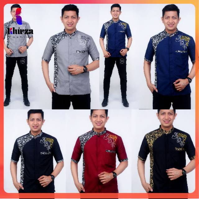 Koko Batik Fashion Muslim Kombinasi  M/L/XL Dewasa KOKO KURTA DAN KOKO HADROH  - by BATIK PITTO