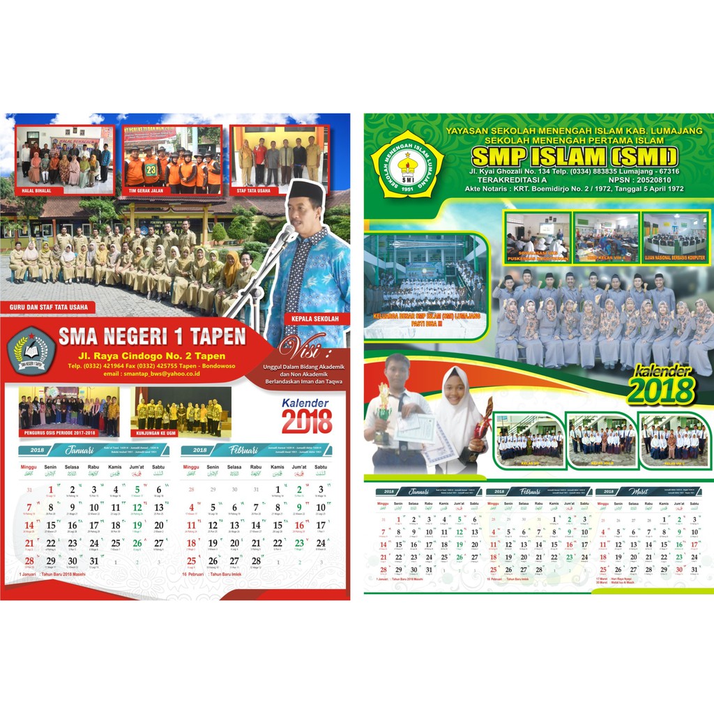 Jasa Desain Kalender Perusahaan Sekolah Pribadi Dll Shopee Indonesia