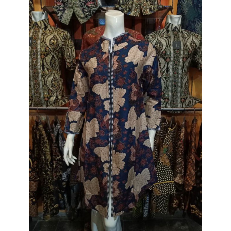 TUNIK BATIK TRADISIONAL BUTIK SERAGAM ATASAN WANITA BAJU WANITA MODERN