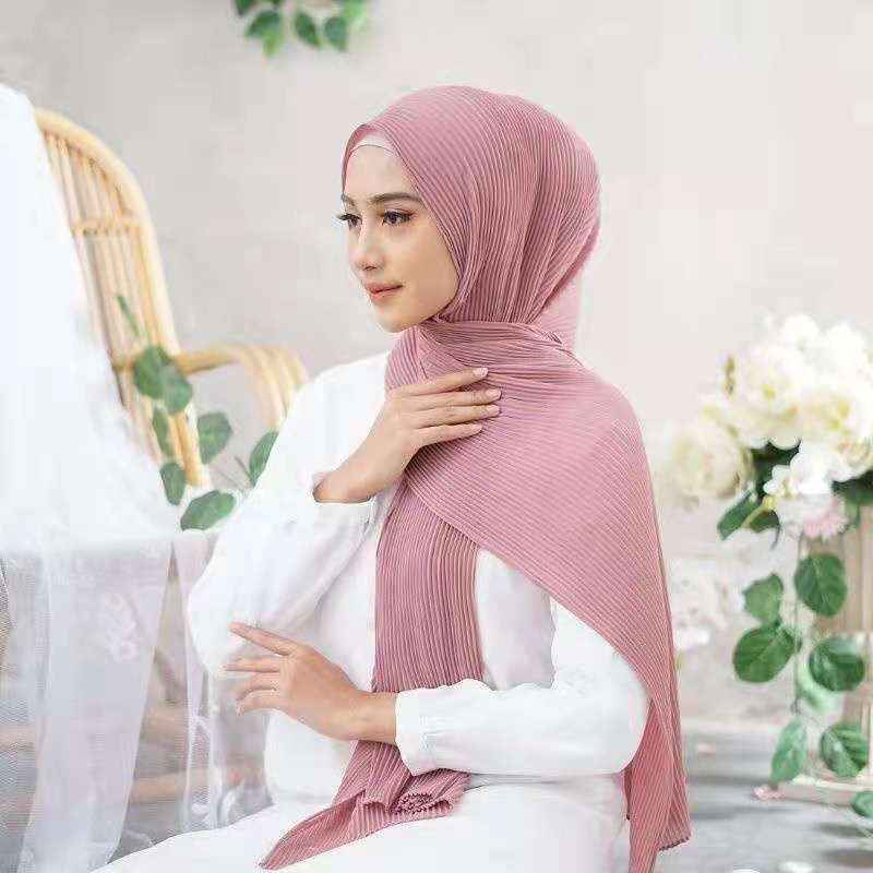 PASHMINA PLISKET LIDI FULL (&quot;TANPA GARIS TENGAH&quot;) || ceruty babydoll premium_UK,180x75