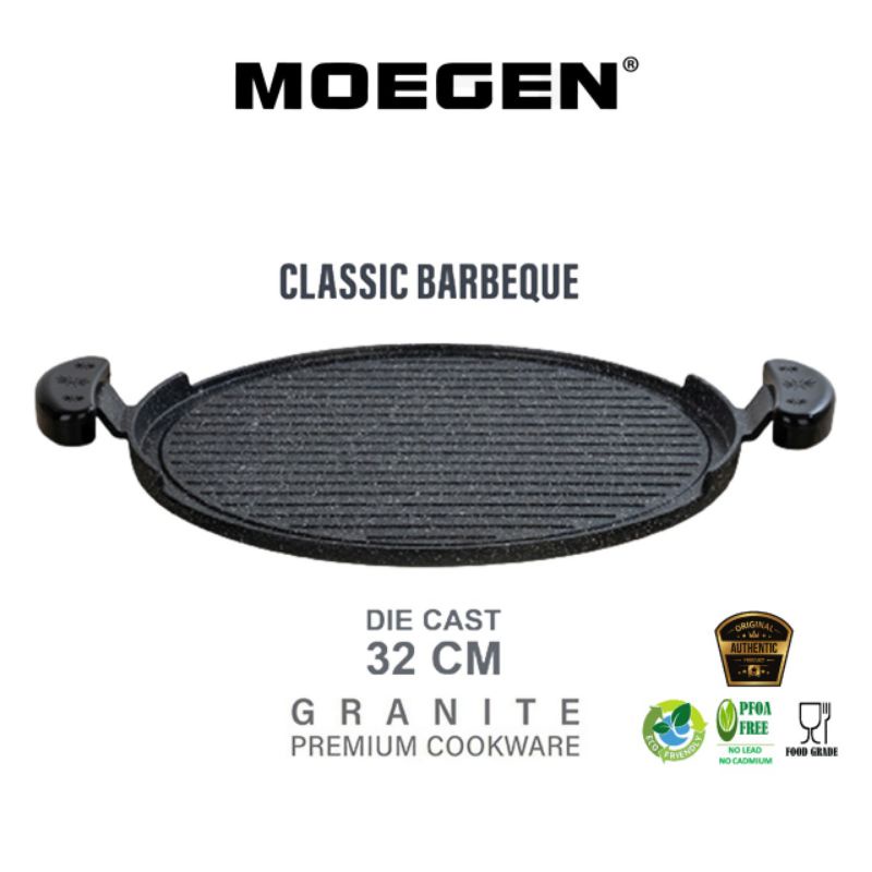 ORIGINAL MOEGEN Germany classic barbeque roaster grill pan 32cm granite series