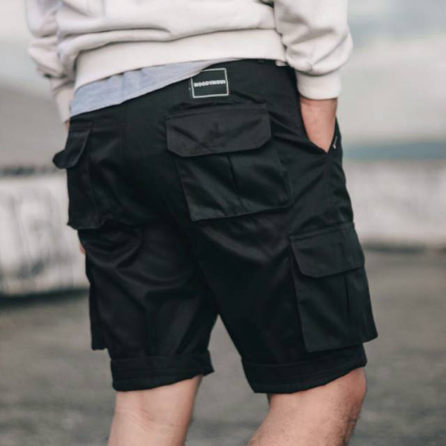 Celana Pendek Cargo - Black / Celana Cargo / Celana Cargo Pendek / Cargo Pendek