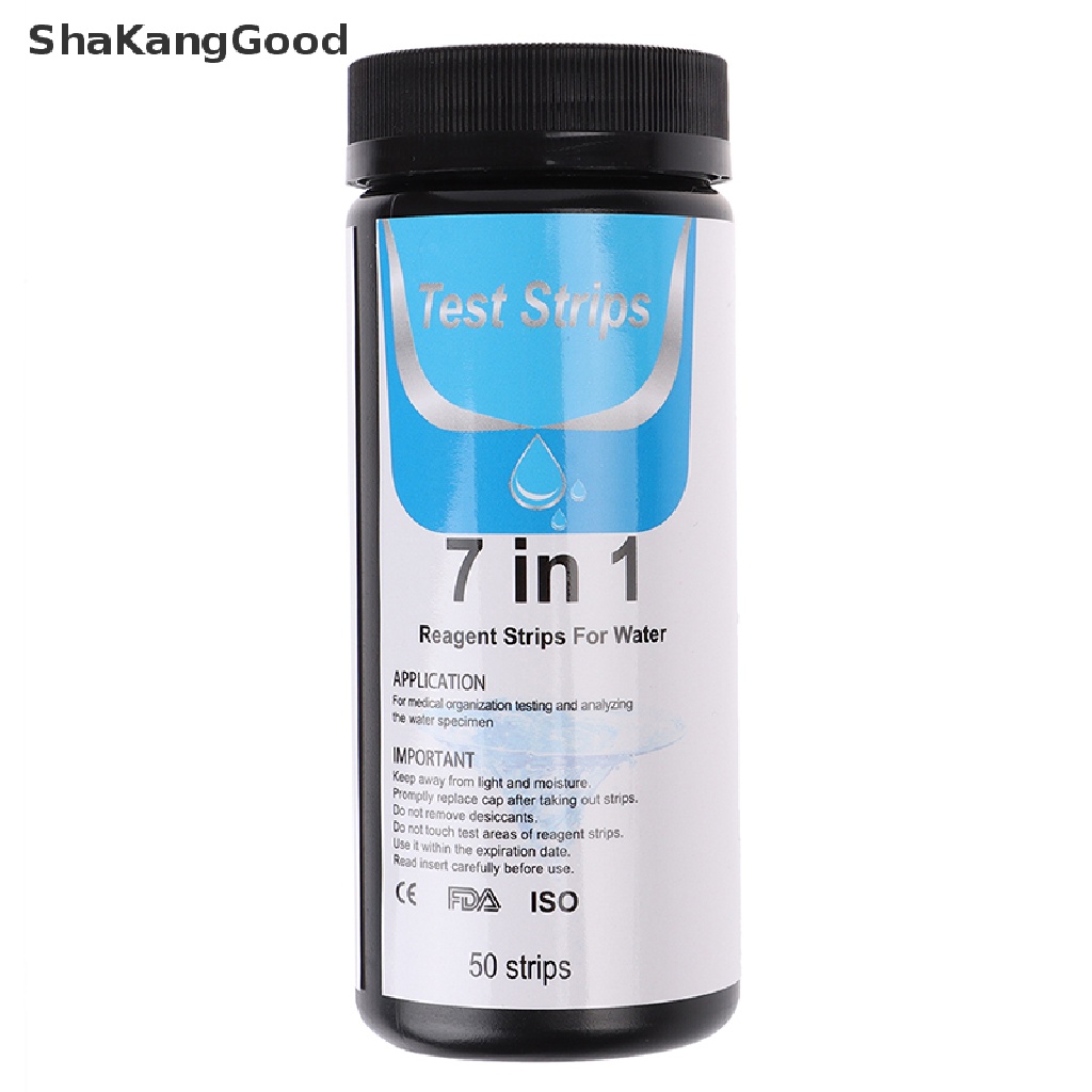 50 Pcs Kit Strip Penguji PH Air Tropis Nitrite Nitrit Nitrate 7 In 1 Untuk Akuarium Tangki Ikan