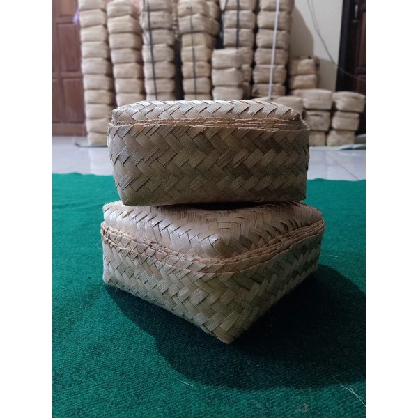 

[ Halodul ] Besek Bambu ukuran 22x22 Harga Sepasang Grosir Murah | besek bambu hampers lebaran