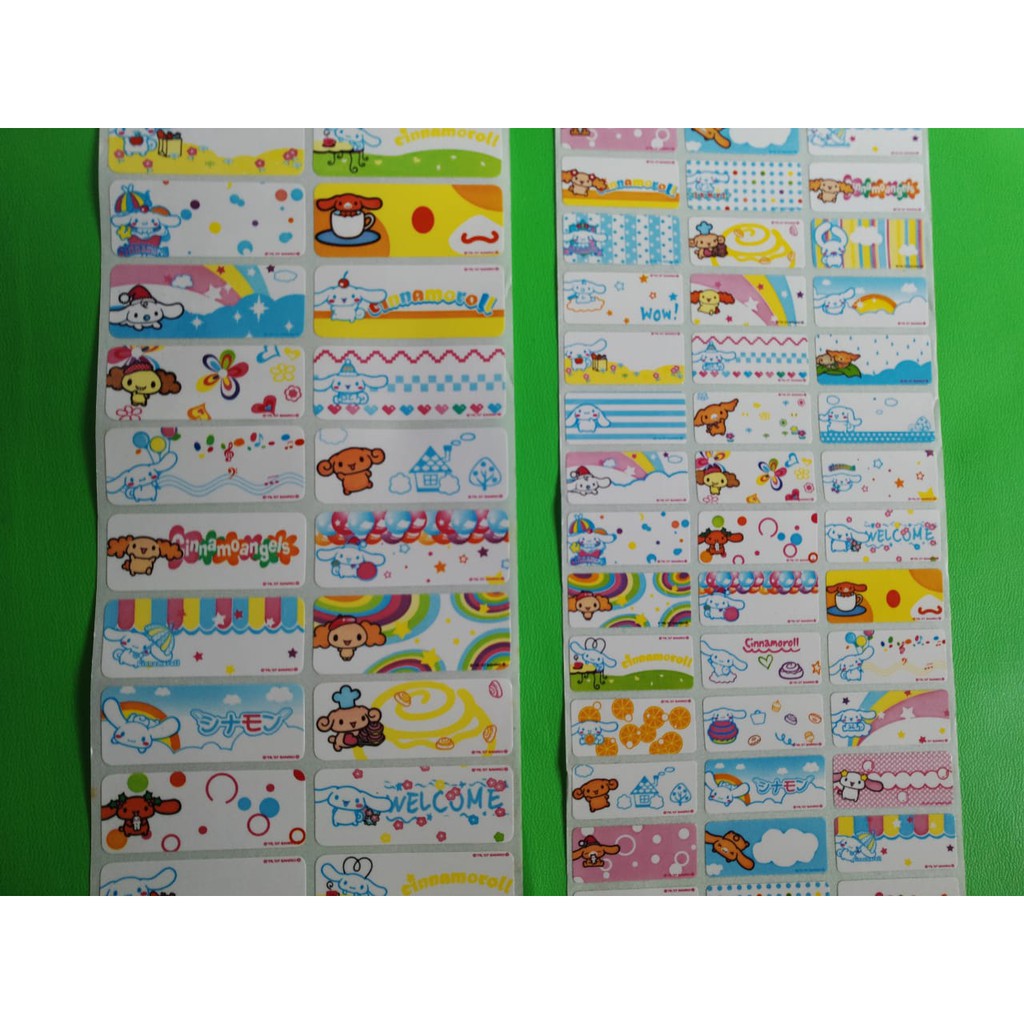 

CINNAMOROL Stiker label nama waterproof anti air murah