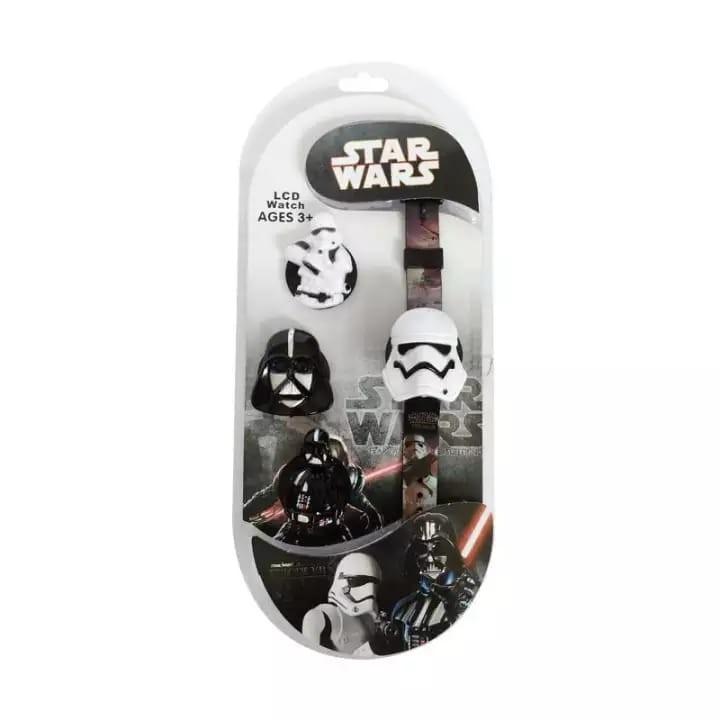 Best Item! JAM TANGAN ANAK LAKI LAKI KEPALA SET STAR WARS DIGITAL LEPAS PASANG