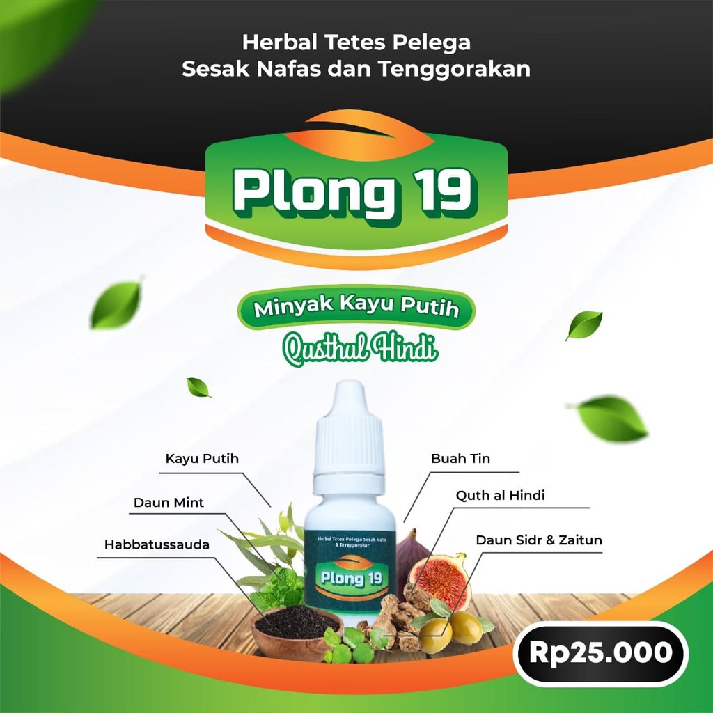 Minyak Kayu Putih plus Qusthul Hindi -Herbal Tetes Pelega Sesak Nafas, Tenggorokan, Hidung Tersumbat