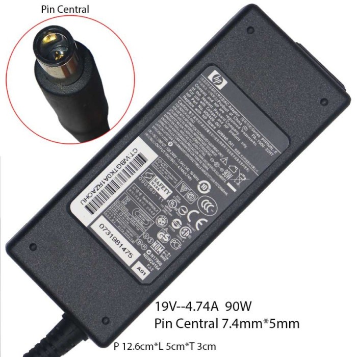 Adaptor Charger Original HP compaq 19v-4,74a DC 7.4*5.0mm New