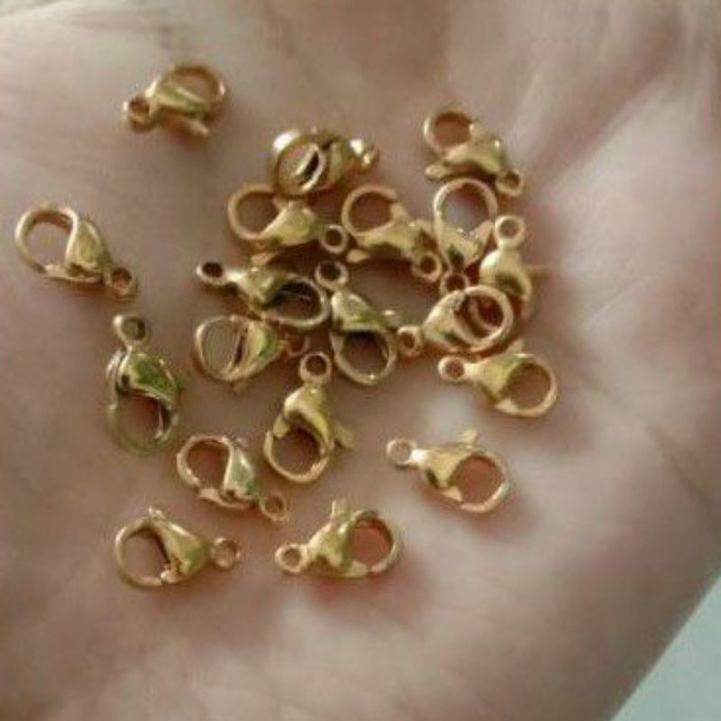 KOKOT UDANG TITANIUM STAINLESS STEEL-KOKOT UDANG PENGAIT KALUNG BAHAN TITANIUM GOLD SILVER