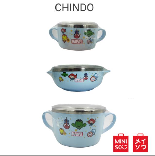 MINISO MARVEL BENTO BOX KOTAK MAKAN SIANG SIZE M MINISO BENTO BOX BAHAN STAINLESS