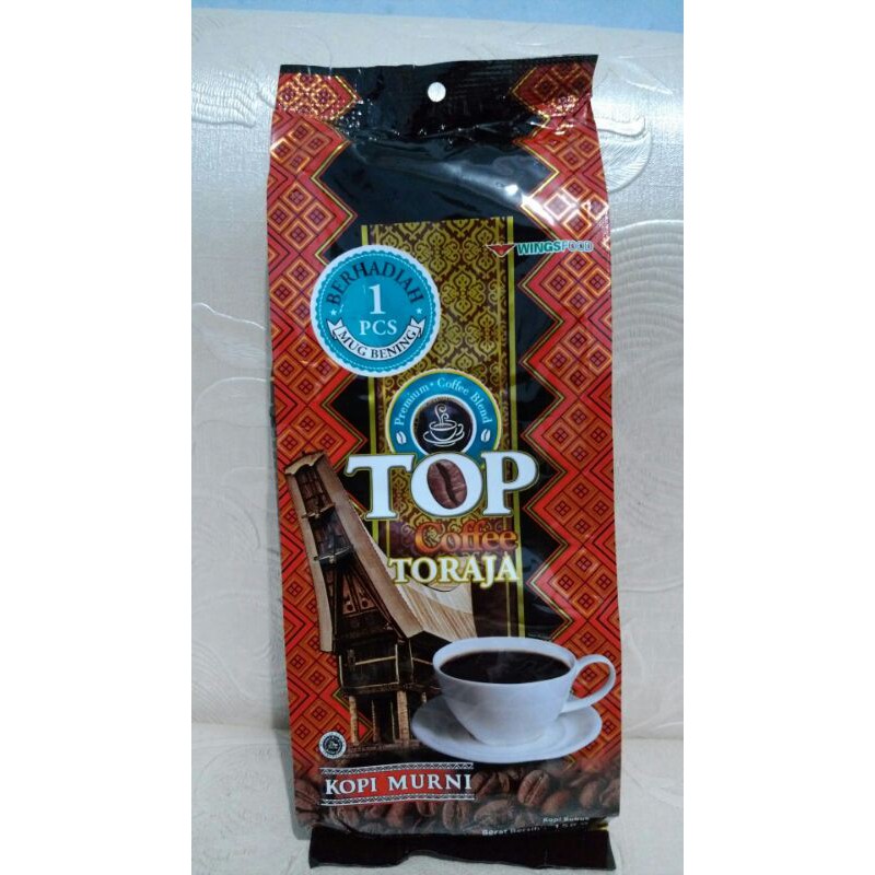 

TOP COFFEE TORAJA MURNI / KOPI BUBUK / ASLI / TANPA GULA 158 GR