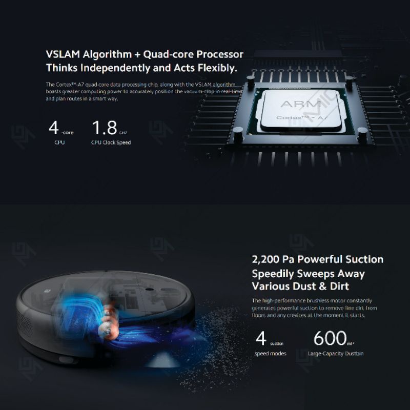 Mi Robot Vacuum Mop Cleaner 2C with Smart Mapping