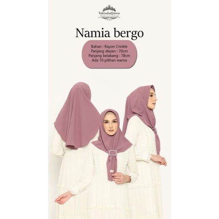 HIJAB BERGO NAMIA GESPER ORIGINAL VALENSHA QUEEN