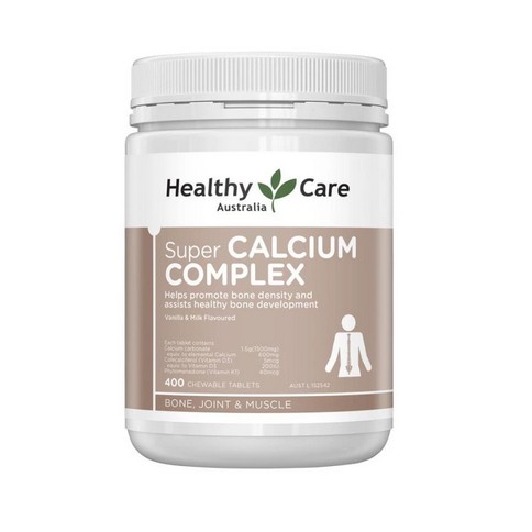 Healthy Care Super Calcium Complex - 400 Chewable Tablets