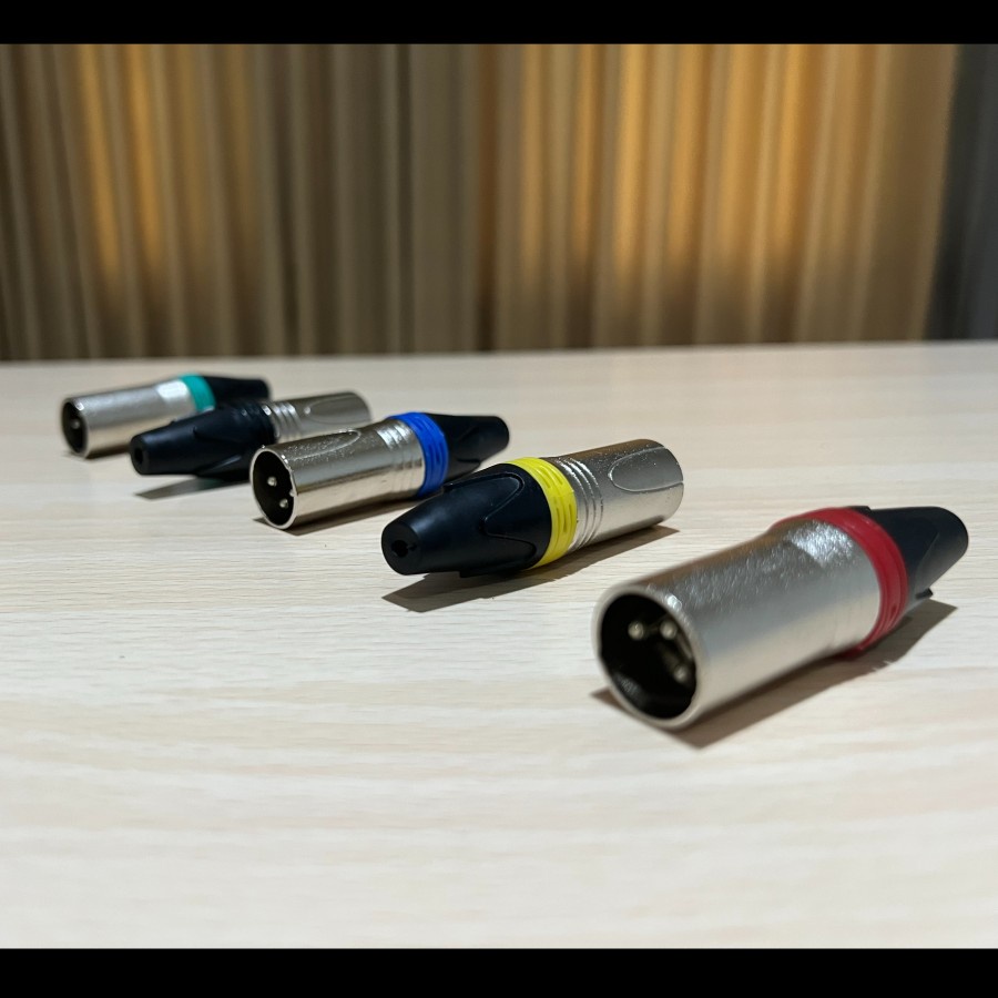 JACK CANON XLR MALE SILVER PLATED LAPIS PERAK SOUNDMAX SM-3MXX