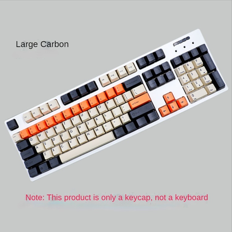 104pcs Keycap Keyboard Mekanik Oem Tinggi Pbt Bahan Karbon Warna Merah / Hijau / Abu-Abu Untuk Cherry Axis