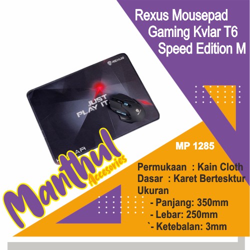 Rexus Mousepad Gaming Kvlar T6 Speed Edition M