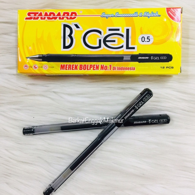 

12 Pcs Ballpen Standard B'Gel 0,5mm Pena Gel
