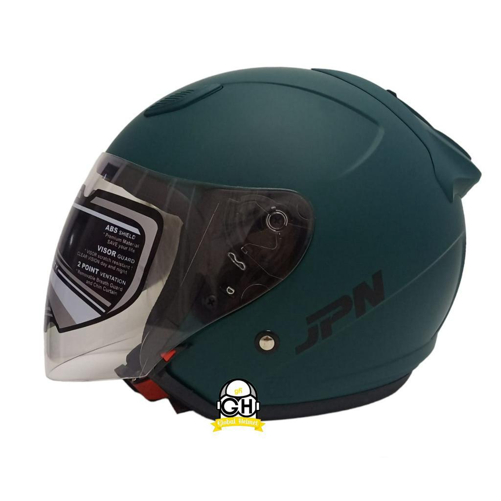 HELM JPN GALAXY VIRDIAN GREEN DOP HELM HALF FACE SNI TERBARU