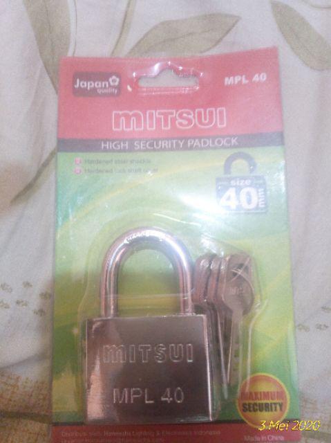 Gembok 40mm Leher Pendek Stainless