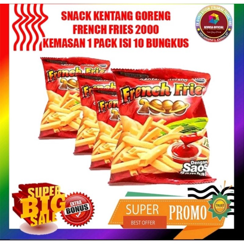 

[1 dus] French Fries 8grm isi 40pcs / Ciki Kentang Saus