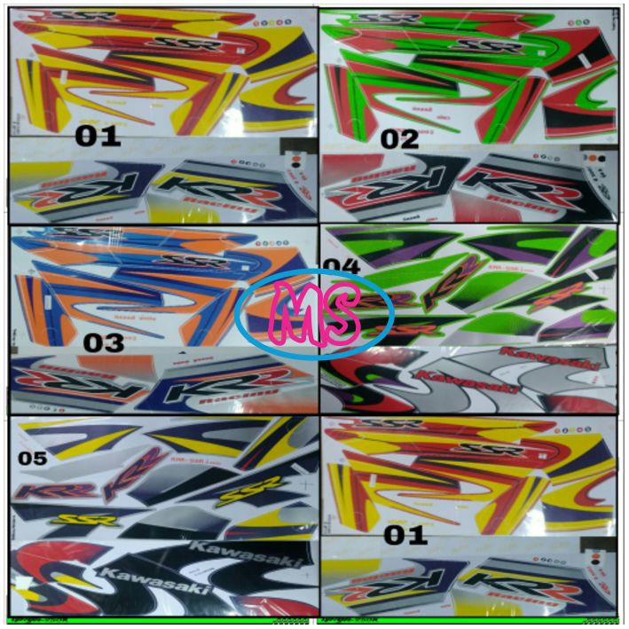 NJ50 Aksesoris Stiker Motor Sticker Striping Variasi Thailand Ninja SSR- SERPICO- R KRR