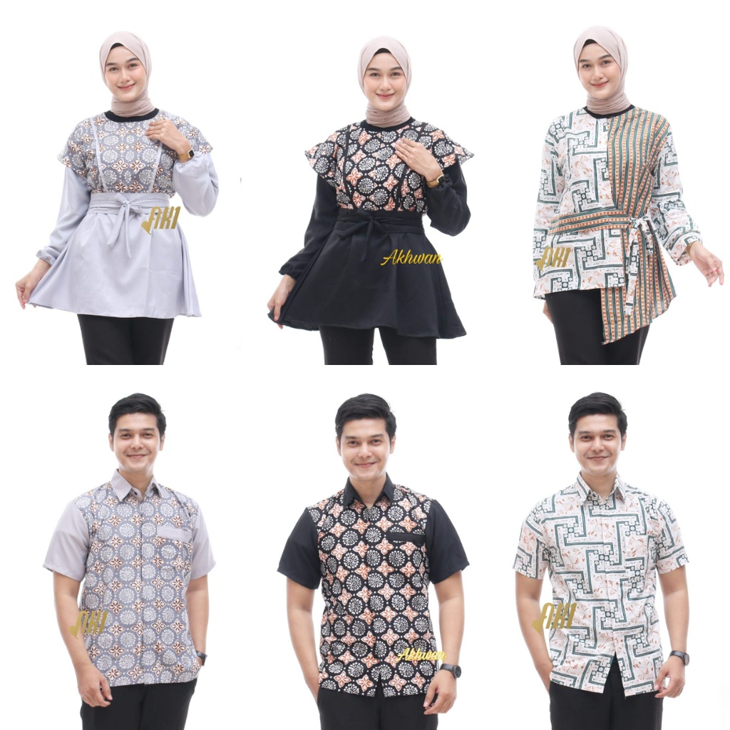 Batik Couple_Maora Sania Ruffle Batik Couple Ori Ndoro Jowi DNT Garansi Termurah