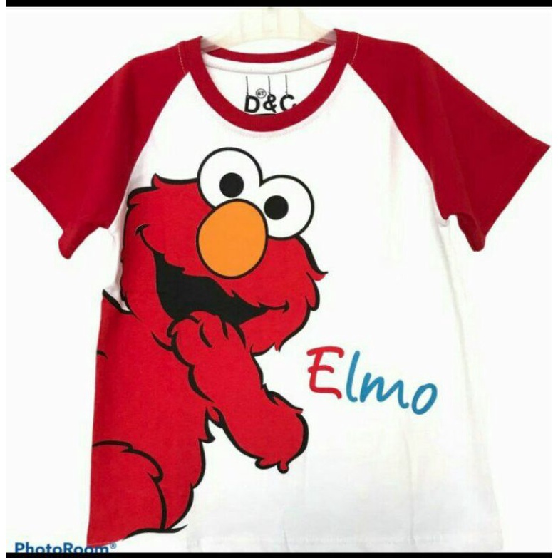 KAOS ANAK LAKI. LAKI GAMBAR ELMO MERAH PUTIH/KAOS ANAK COWOK KARAKTER ELMO/ELMO