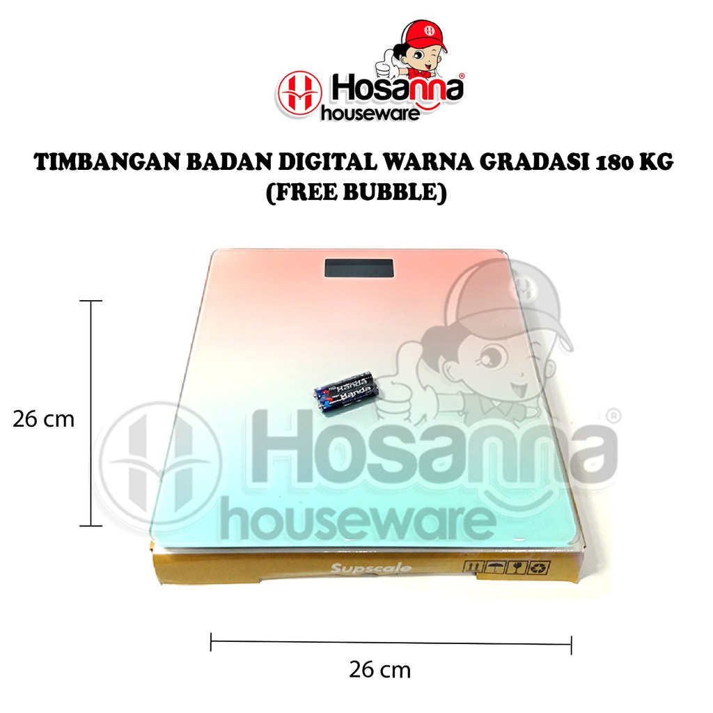 timbangan badan digital warna gradasi 180 kg free bubble