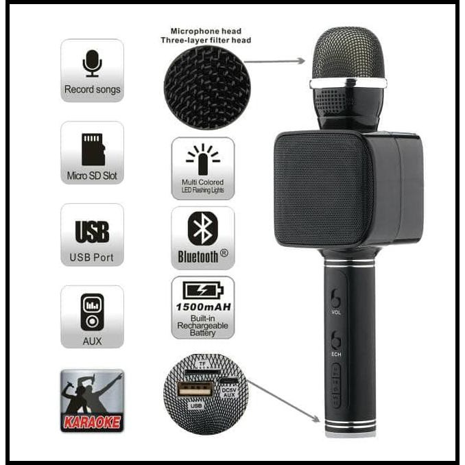 Termurah Mic Karaoke Bluetooth Microphone Hp Mic Ys 68 Mic Q7 Mic Q9 Wireless