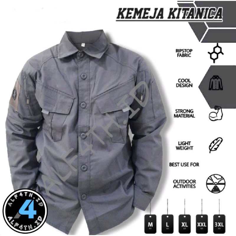 kemeja tactical kitanica - kemeja formal - kemeja parka tactical - kemeja lapangan