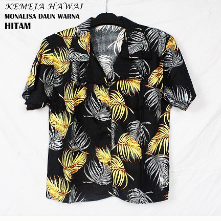 HipNop MONMON Kemeja Pastel Baju Pantai Wanita Kemeja Hawai Bali Cewek Lengan Pendek Motif