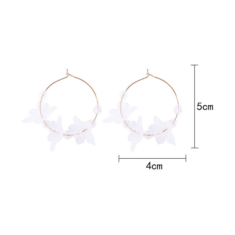 Anting Tusuk Gantung Wanita Desain Bunga Hias Kristal Gaya Bohemian handmade Untuk Pernikahan / Pesta
