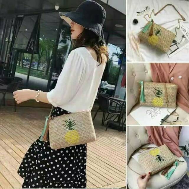 TAS ROTAN WANITA/TAS ROTAN BALI BULAT