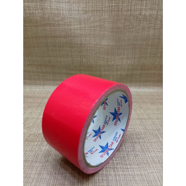 Lakban Plakban Isolasi Besar Cloth Tape Kain 2 inch 48mm 6 Meter Hitam Merah Hijau Kuning Silver Biru