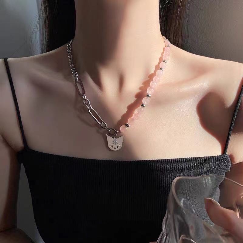 Korea fashion style sederhana titanium steel necklace in niche desain canggih kalung musim gugur mus