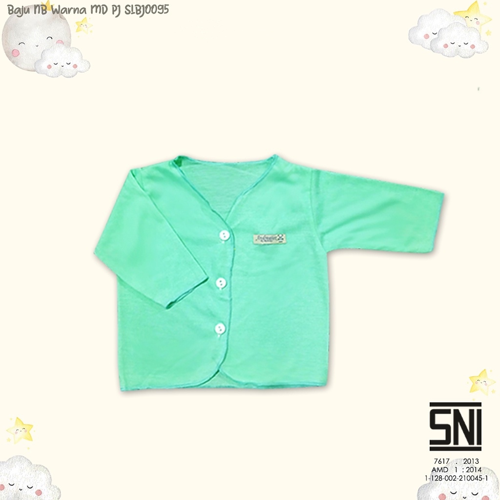 6 Pcs Baju Bayi (Newborn) Boboko SNI Lengan Panjang - Baju Bayi Newborn Piyama Warna Pastel 0-4 bulan