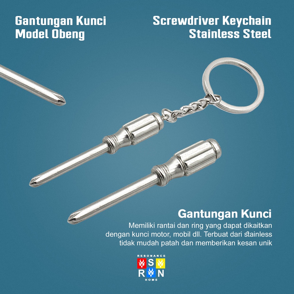 Gantungan Kunci Model Obeng / Screwdriver Keychain Resonance Home