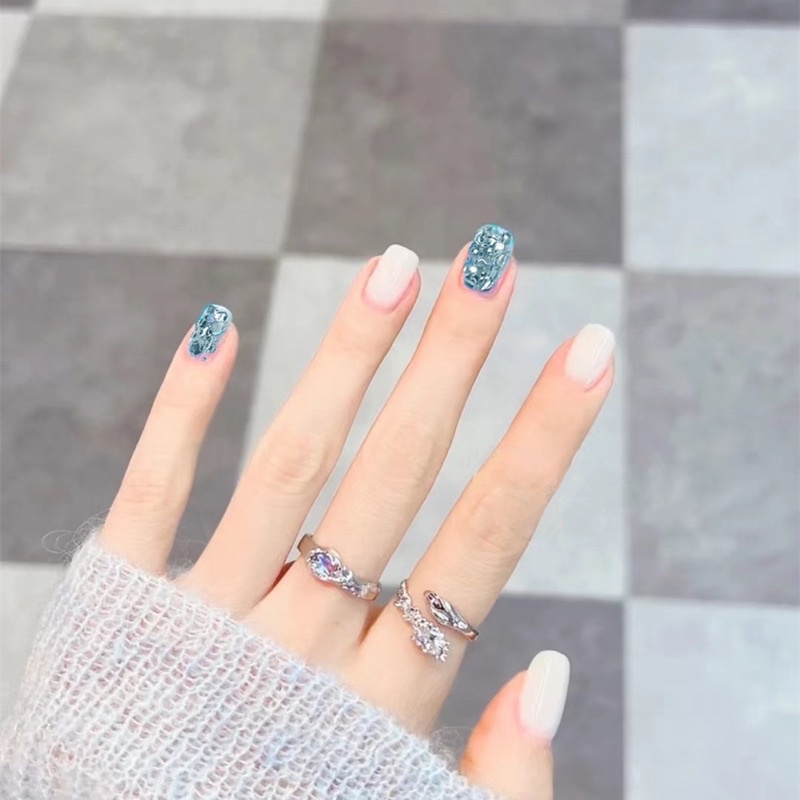 Kuku Palsu 【A77，lem sticker】Nikah kuku Wedding False Nailart Pengantin Tangan