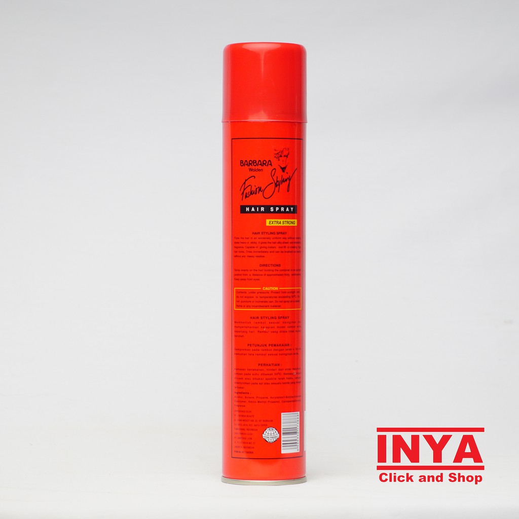 BARBARA WALDEN EXTRA STRONG HAIR SPRAY 450ml - Merah - Hair Styling