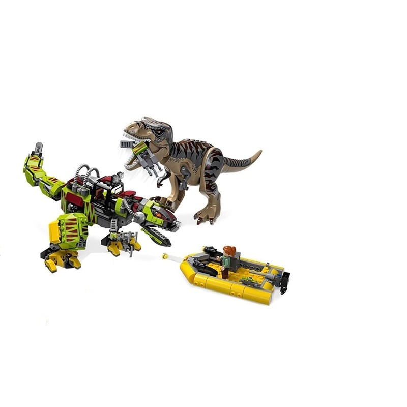Mainan Lego Anak New Jurassic World Dinosaur Mechanical Tyrannosaurus Set With  Building Blocks
