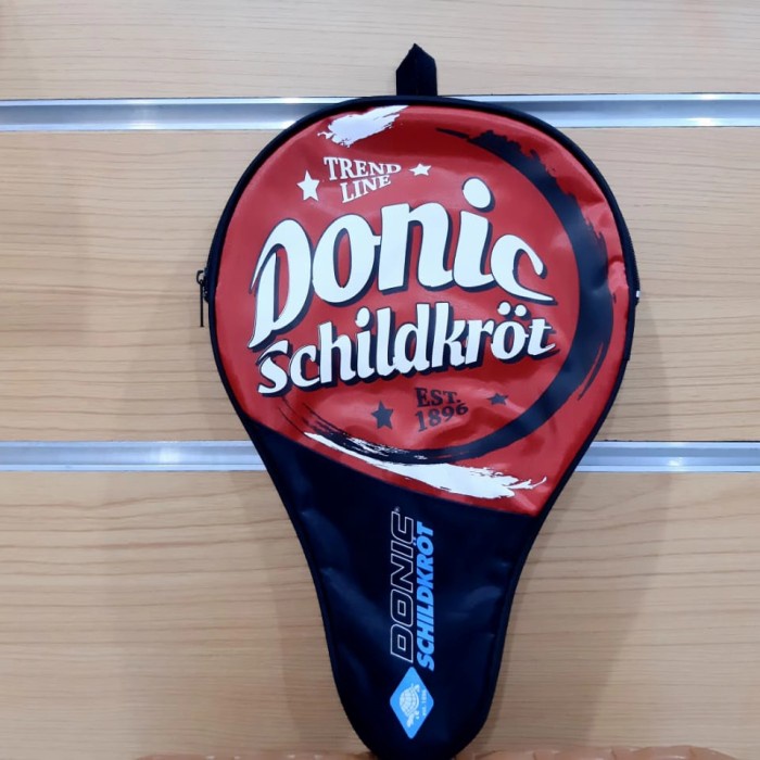 Sarung Bat pingpong/Tas/ Cover pingpong Donic - Merah Bulat