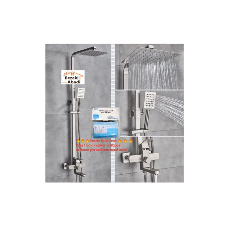 SCS SUS 304 / Shower Column Set SUS304 / Shower Mandi / Kran Panas Dingin / Kran Mixer